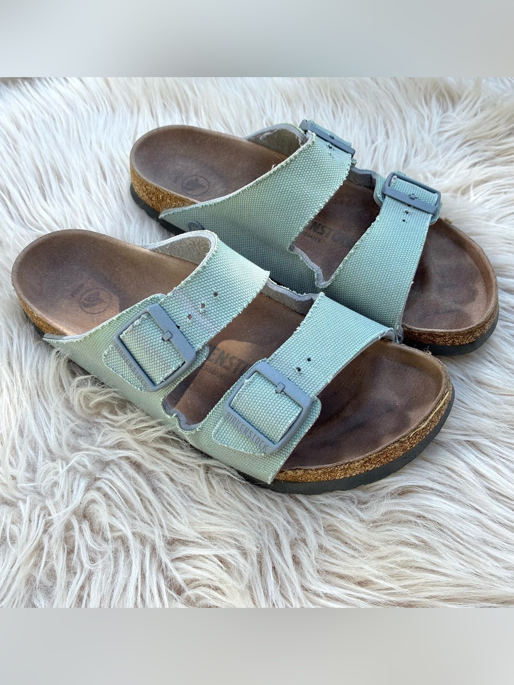 Birkenstock Vegan Canvas Arizona Sandals Sz 10